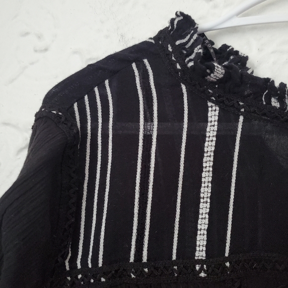 Zara Black White Patchwork Boho Dress - Picture 7 of 8